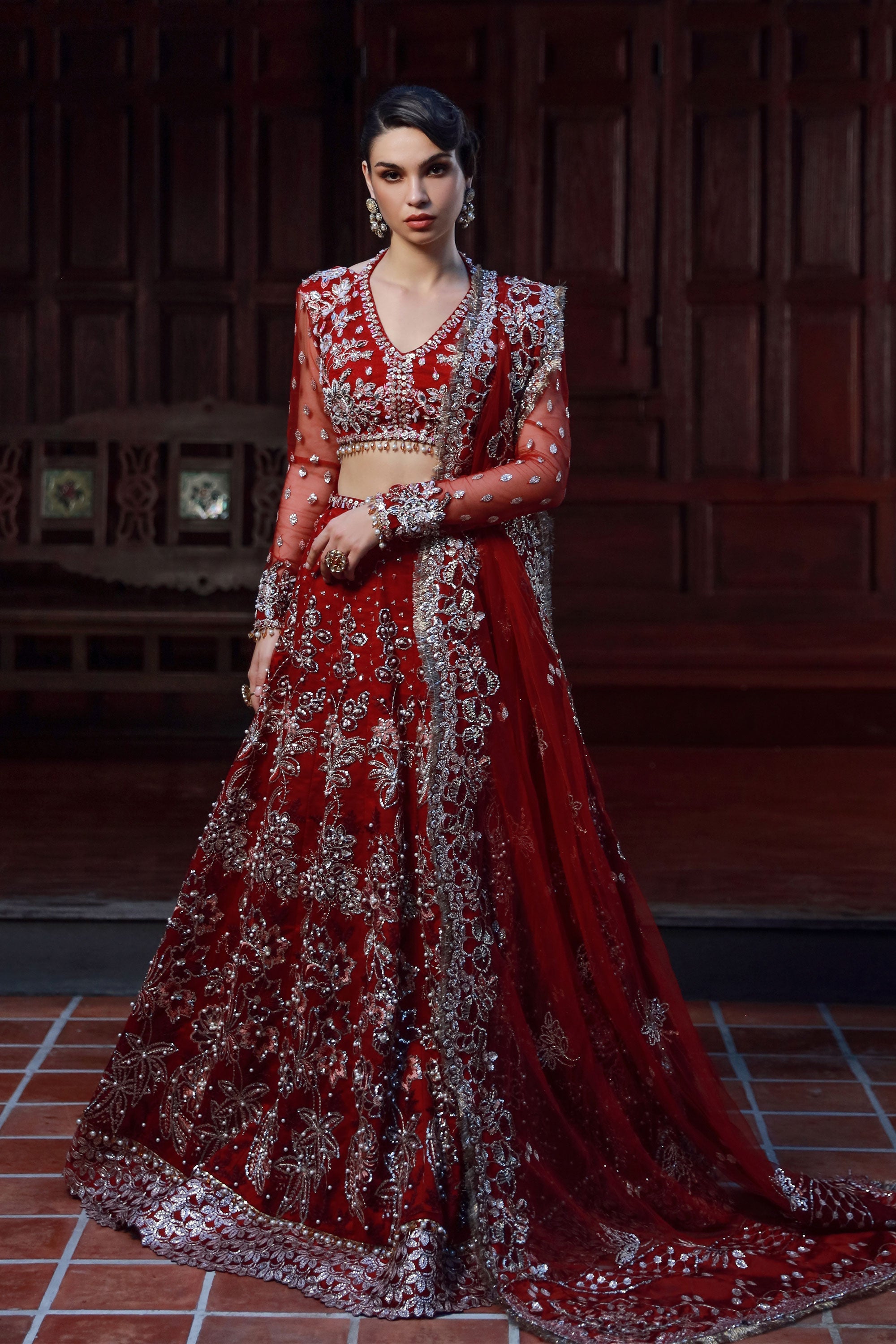 red net dress pakistani Pakistani Bridal Dress Red, Heavy Embroidered Net Sharara Suit, Ready to Wear 3 Piece Bridal Suit, Wedding Dress, Nikah Baraat Outfit