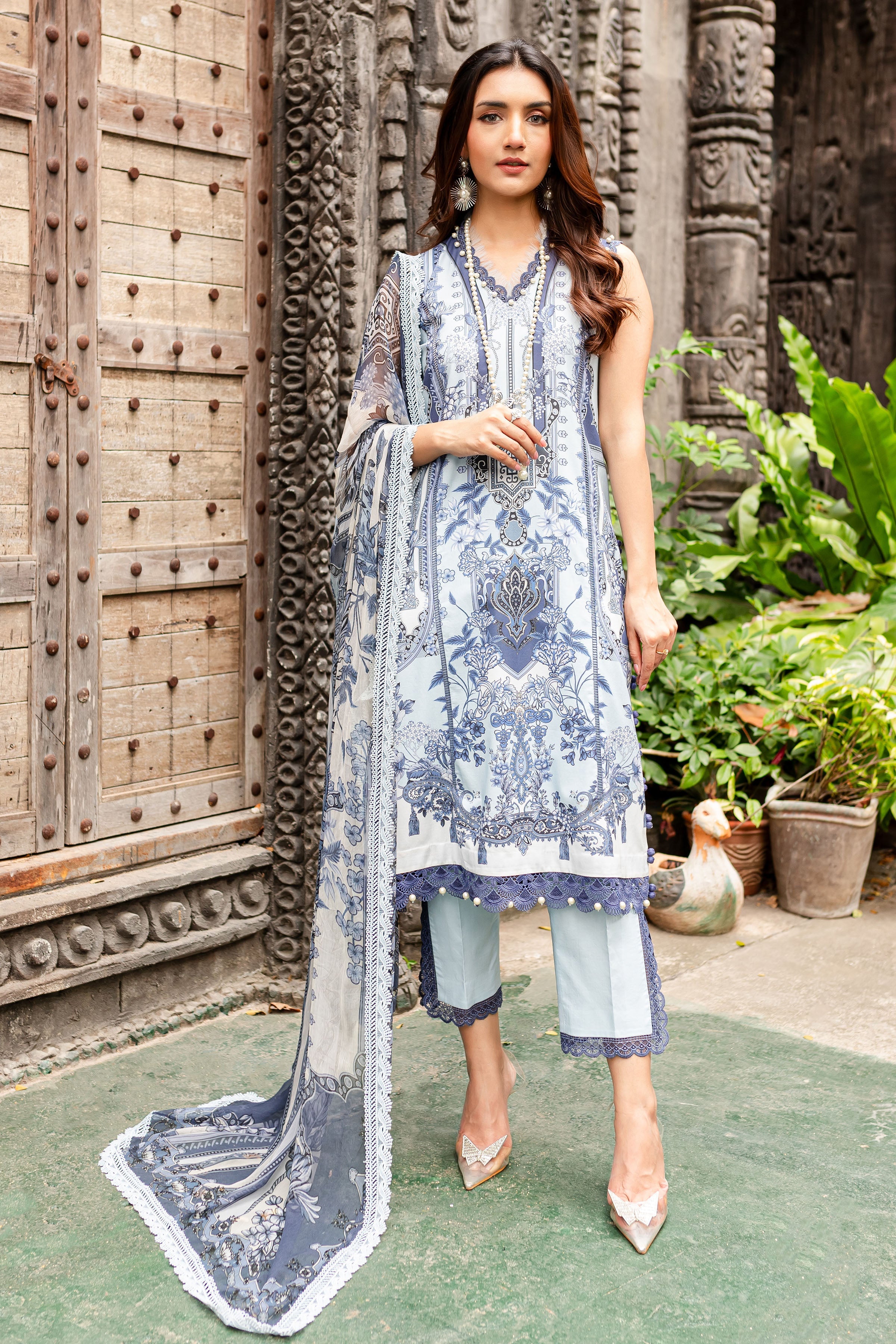 lawn dress with chiffon dupatta Buy Green Lawn Unstitched Suit with Chiffon Dupatta Online in UAE SALWAR MAHAL