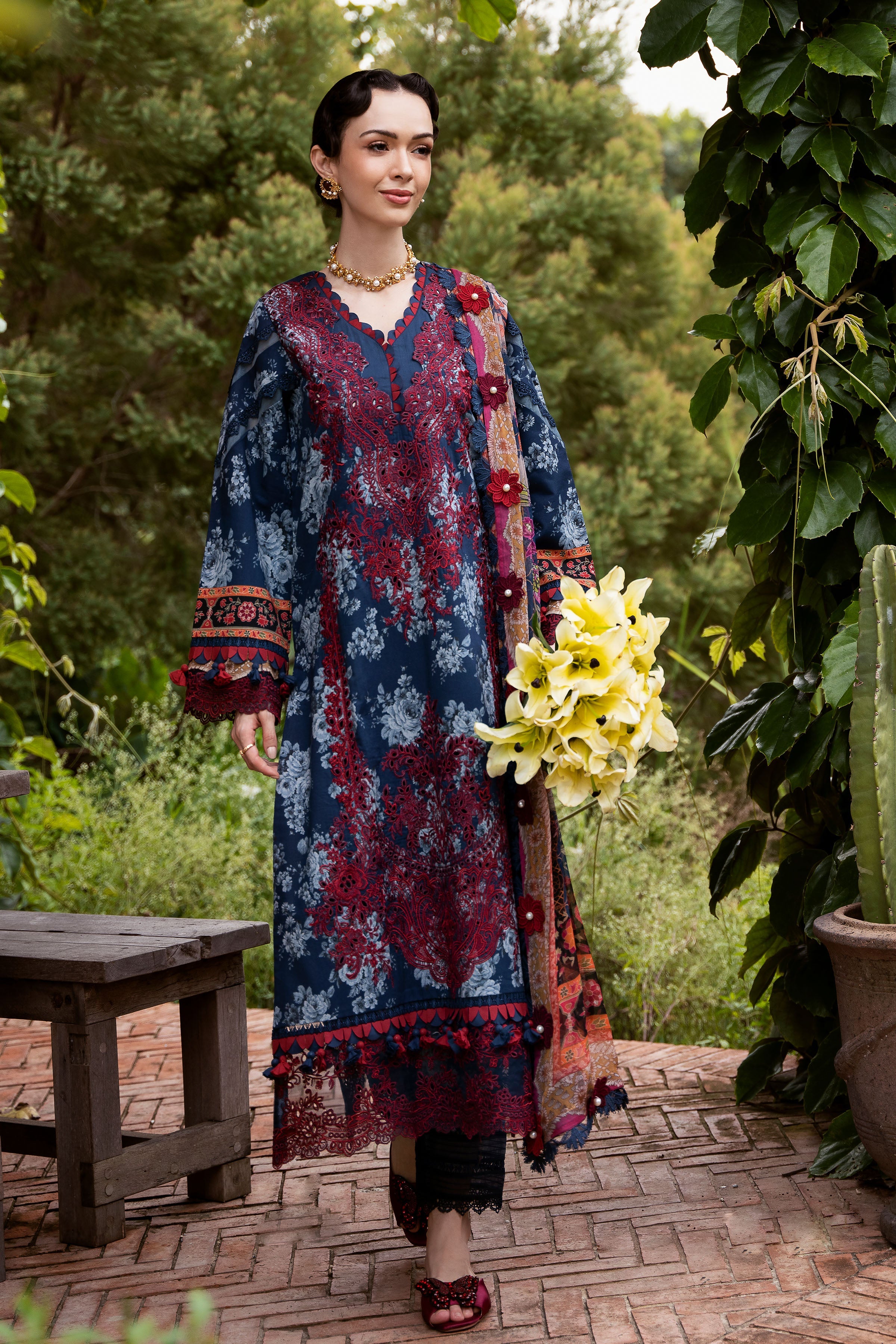 Jade Flora Cambric Fall Collection – 20604 – YourLibaas