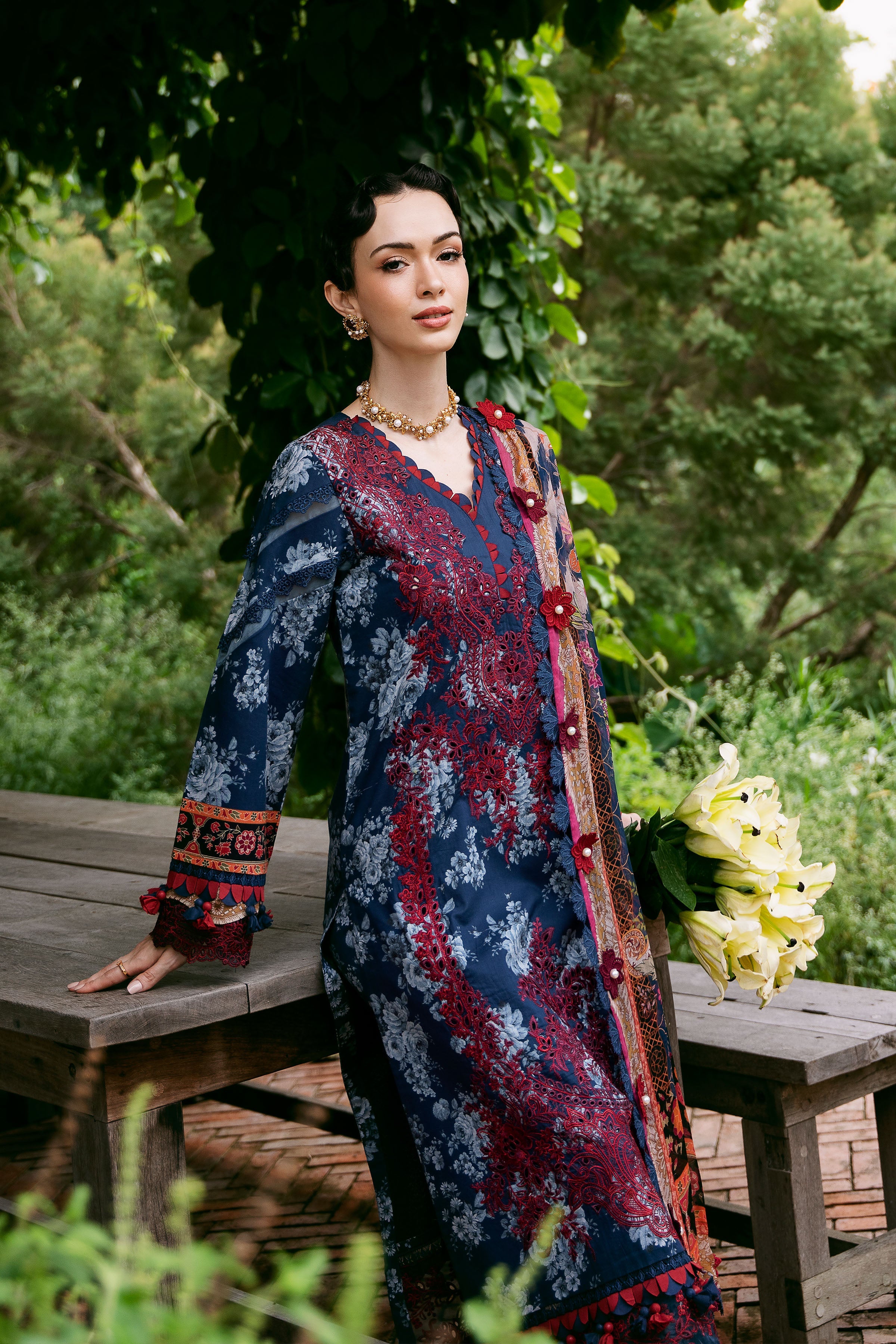 Jade Flora Cambric Fall Collection – 20604 – YourLibaas