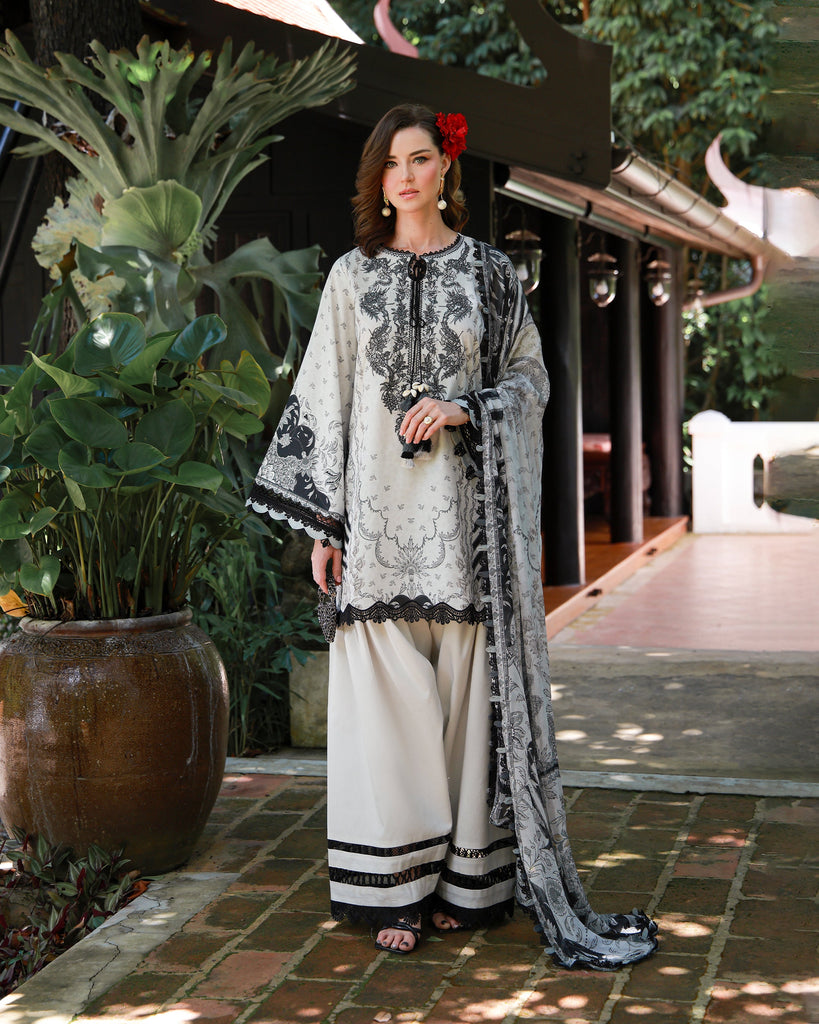 Jade Urbane Embroidered Lawn – Magnolia