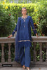 Saadia Asad Eid Luxury Schiffli Laserkari Lawn – D10- Royal Blue