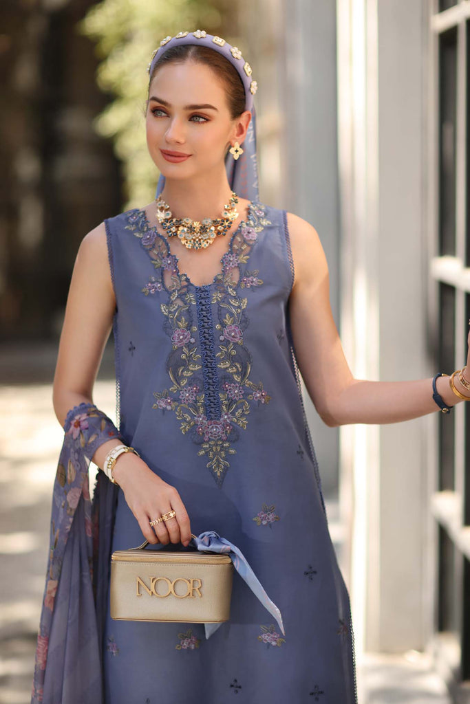 Saadia Asad Noor Eid Luxe Printskhaas Lawn – D3 - B - Stormy Lilac
