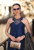 Saadia Asad Noor Eid Luxe Printskhaas Lawn – D7 - B -Sapphire Blue