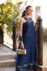 Saadia Asad Noor Eid Luxe Printskhaas Lawn – D7 - B -Sapphire Blue