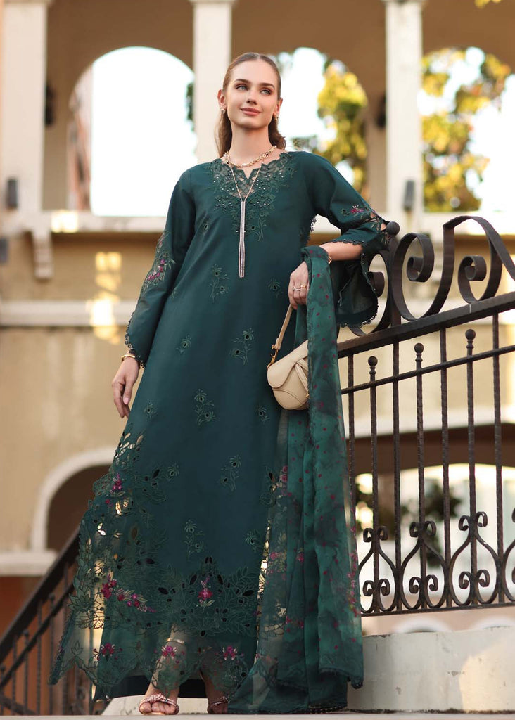 Saadia Asad Noor Eid Luxe Printskhaas Lawn – D5 - A - Teal Grove