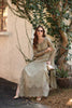 Saadia Asad Noor Luxe Chikankari Lawn – D7 - B - Warm Gold Sage