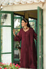 Saadia Asad Noor Eid Printskhas Lawn – D10 – Burgundy