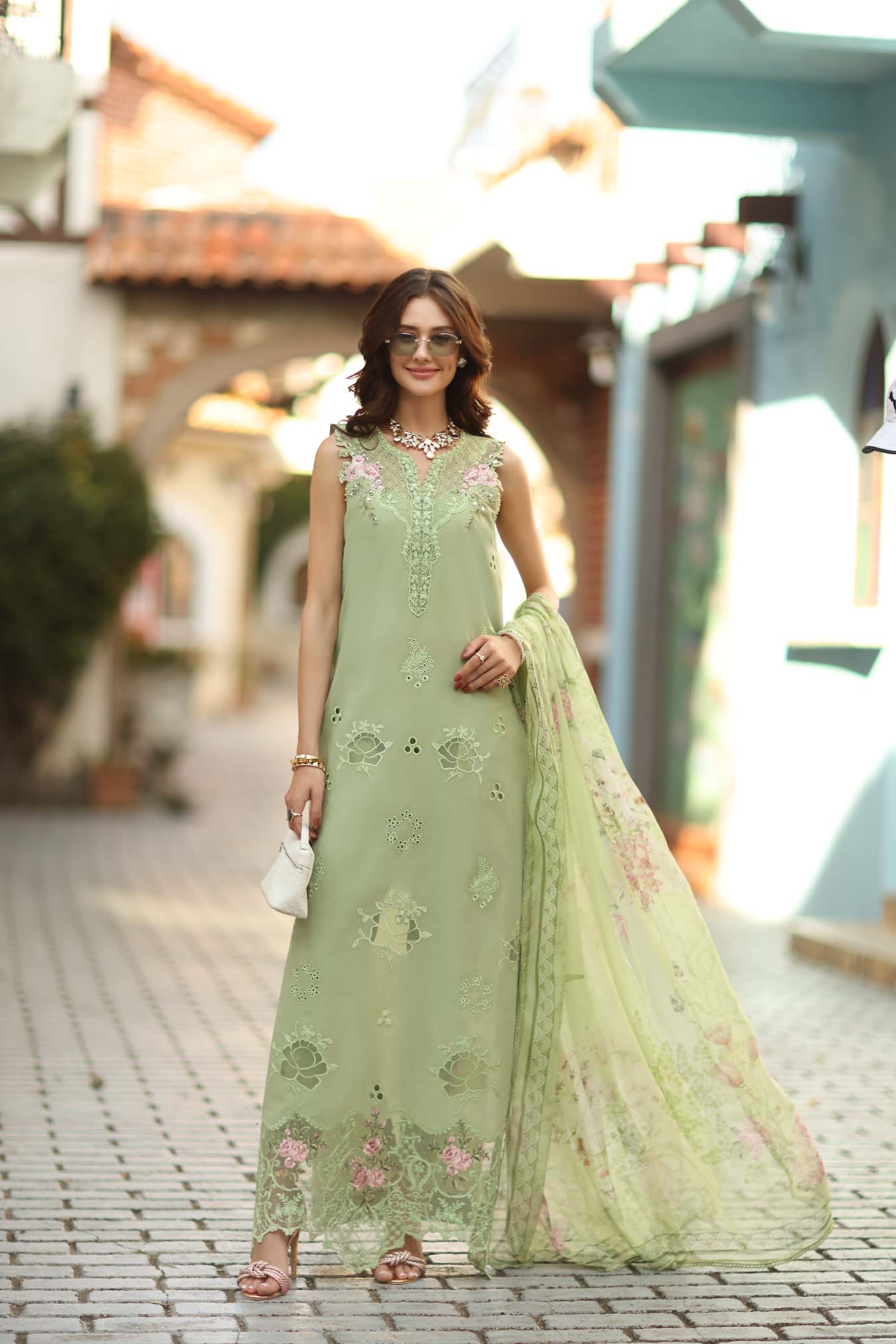 Pistachio Green Embroidered Lawn Suit | Saadia Asad Pakistani Formal Wear for Mehndi & Eid YourLibaas Pistachio Green Embroidered Lawn Suit | Saadia Asad Pakistani Formal Wear for Mehndi & Eid YourLibaas