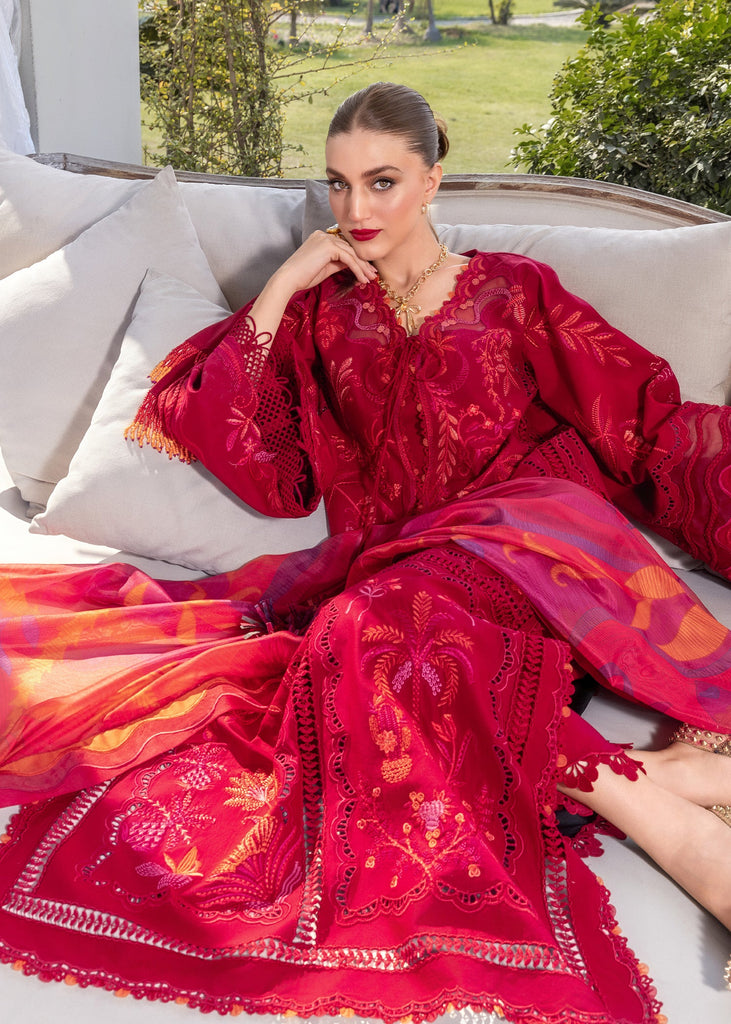 Crimson Flow Luxury Lawn – BEAUTY IN BLOOM - D3A