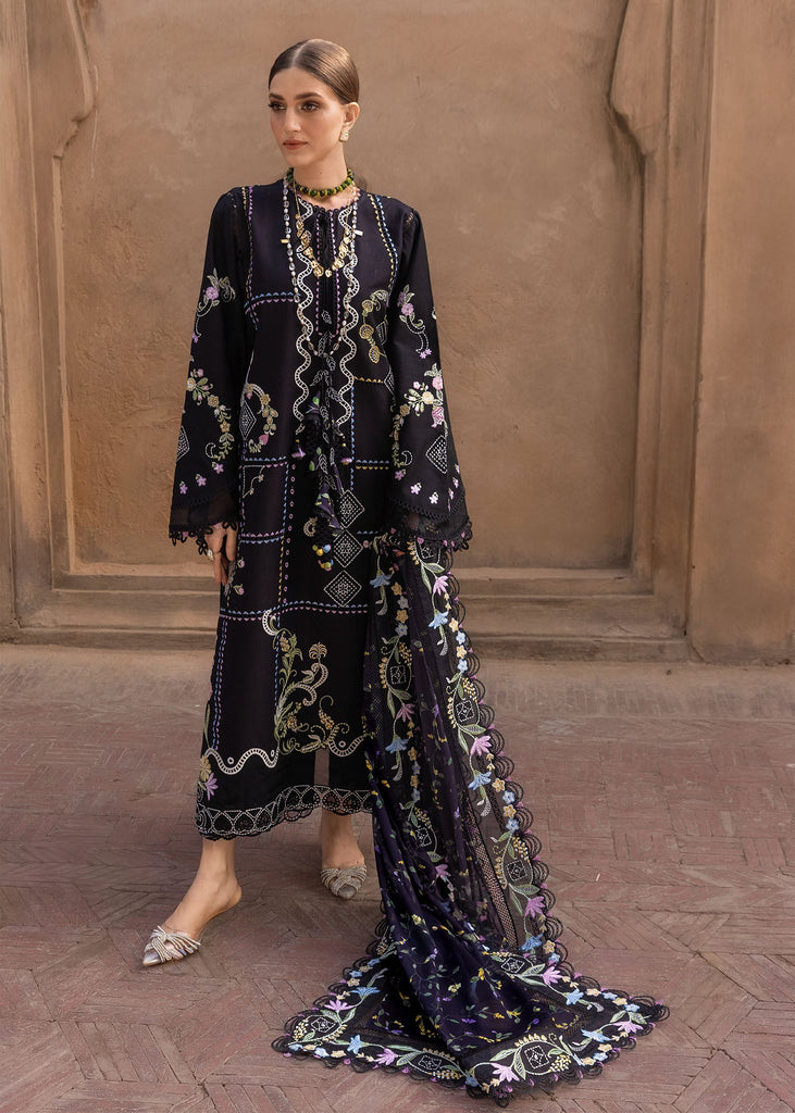 Crimson Flow Luxury Lawn – FLORAL SERENITY - D1A