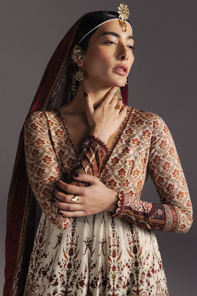 Zara Shahjahan Anarkali Festive Luxury Lawn – Shahkar-D3