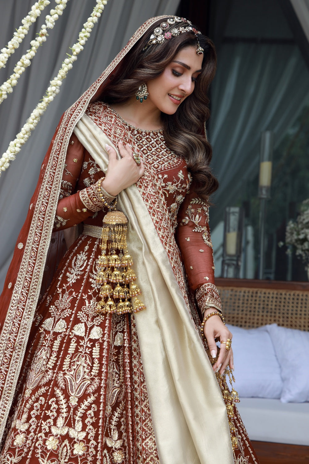 Maroon Chiffon Pakistani Bridal Dress | Gulmina Eshaal Luxury Wedding Wear YourLibaas Maroon Chiffon Pakistani Bridal Dress | Gulmina Eshaal Luxury Wedding Wear YourLibaas