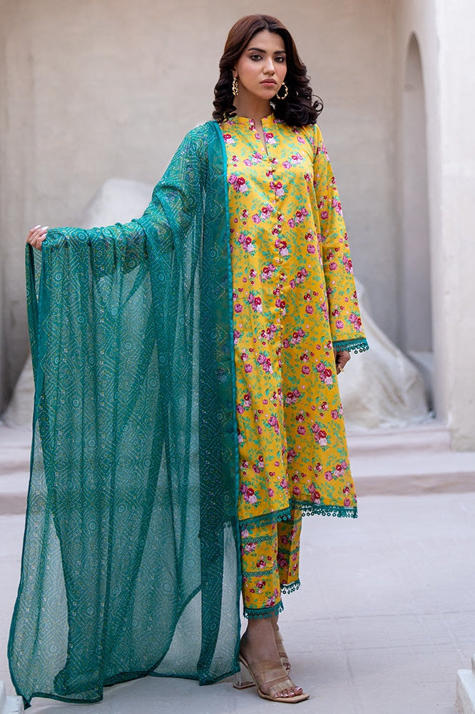 Identic Separates Lawn with Chiffon Dupatta – IDSBDV1-3
