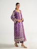 Gulaal Aira Printed Silk Formals – Plum Noir