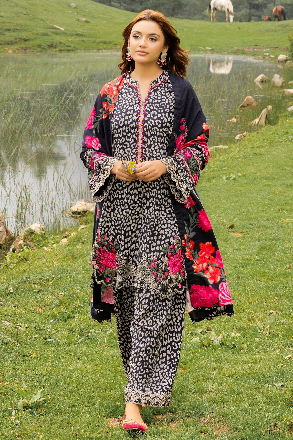 Charizma Combination Fall/Winter with Embroidered Shawl CCW4-07 YourLibaas Charizma Combination Fall/Winter with Embroidered Shawl CCW4-07 YourLibaas