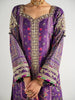 Gulaal Aira Printed Silk Formals – Plum Noir