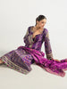 Gulaal Aira Printed Silk Formals – Plum Noir