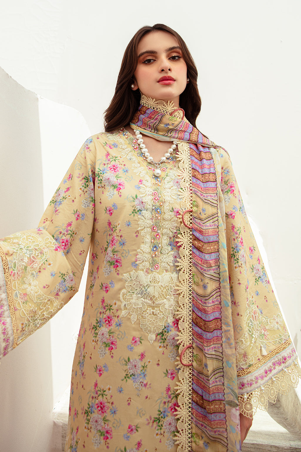 Alif Affordable Lawn by Abbas Jamil Rajpoot – Sunny Delight – YourLibaas