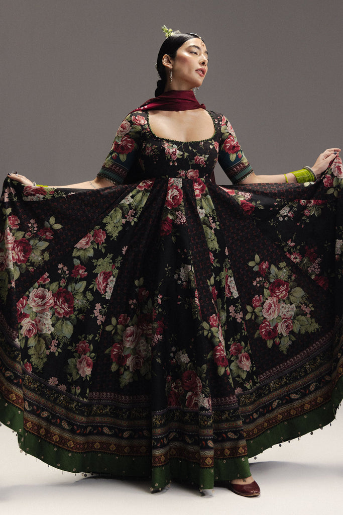 Zara Shahjahan Anarkali Festive Luxury Lawn – Shehzadi-D5