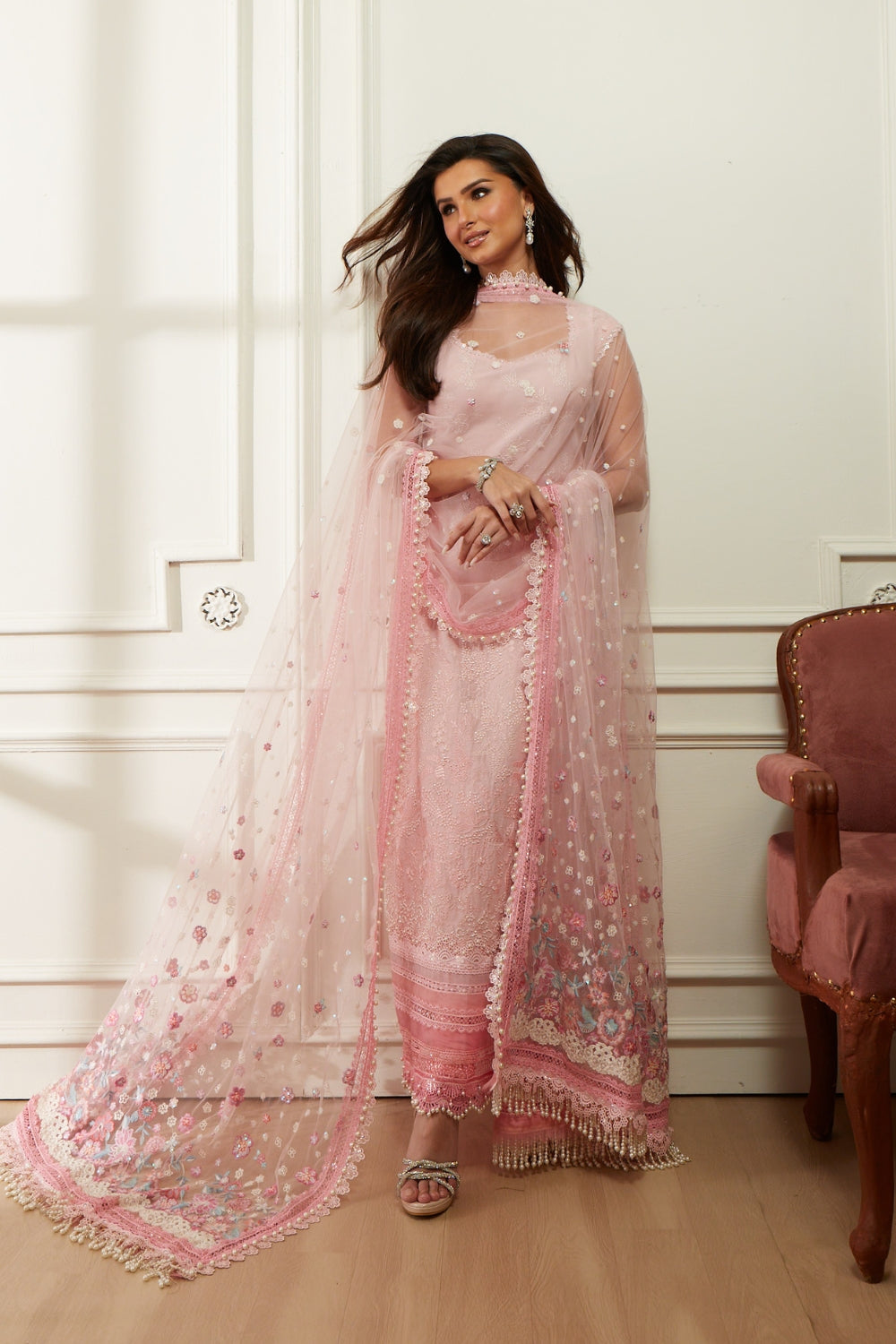 sobia nazir party dresses Sobia Nazir Teal Luxury Lawn Suit Design 2A