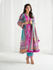 Gulaal Aira Printed Silk Formals – Magenta Mischief