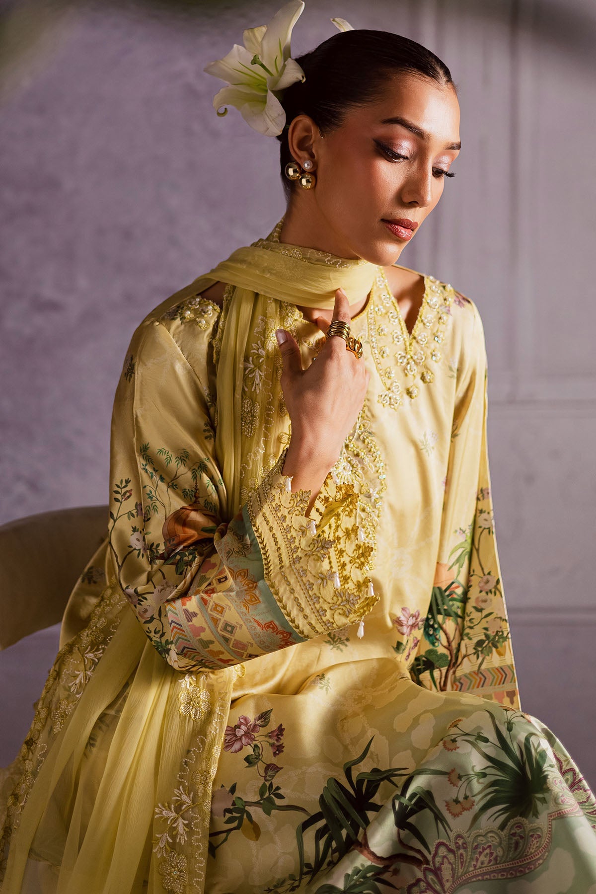 Nureh Yellow Silk Pakistani Suit | Hand Embellished Festive Dress for Haldi & Eid YourLibaas Nureh Yellow Silk Pakistani Suit | Hand Embellished Festive Dress for Haldi & Eid YourLibaas