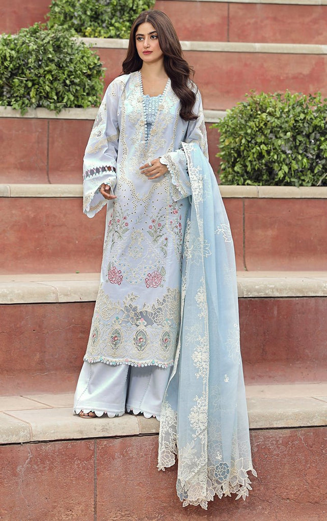 Qalamkar X Sajal Ali Luxury Festive Lawn – PS-10  ZAIB