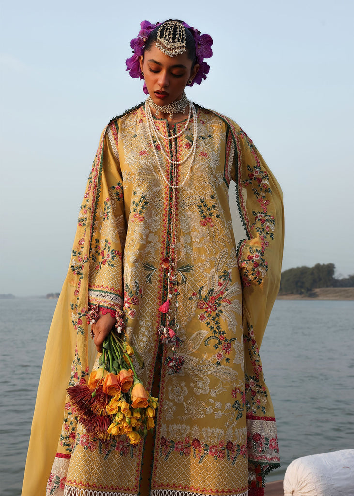 Hussain Rehar Luxury Lawn Eid Edit – Ochre