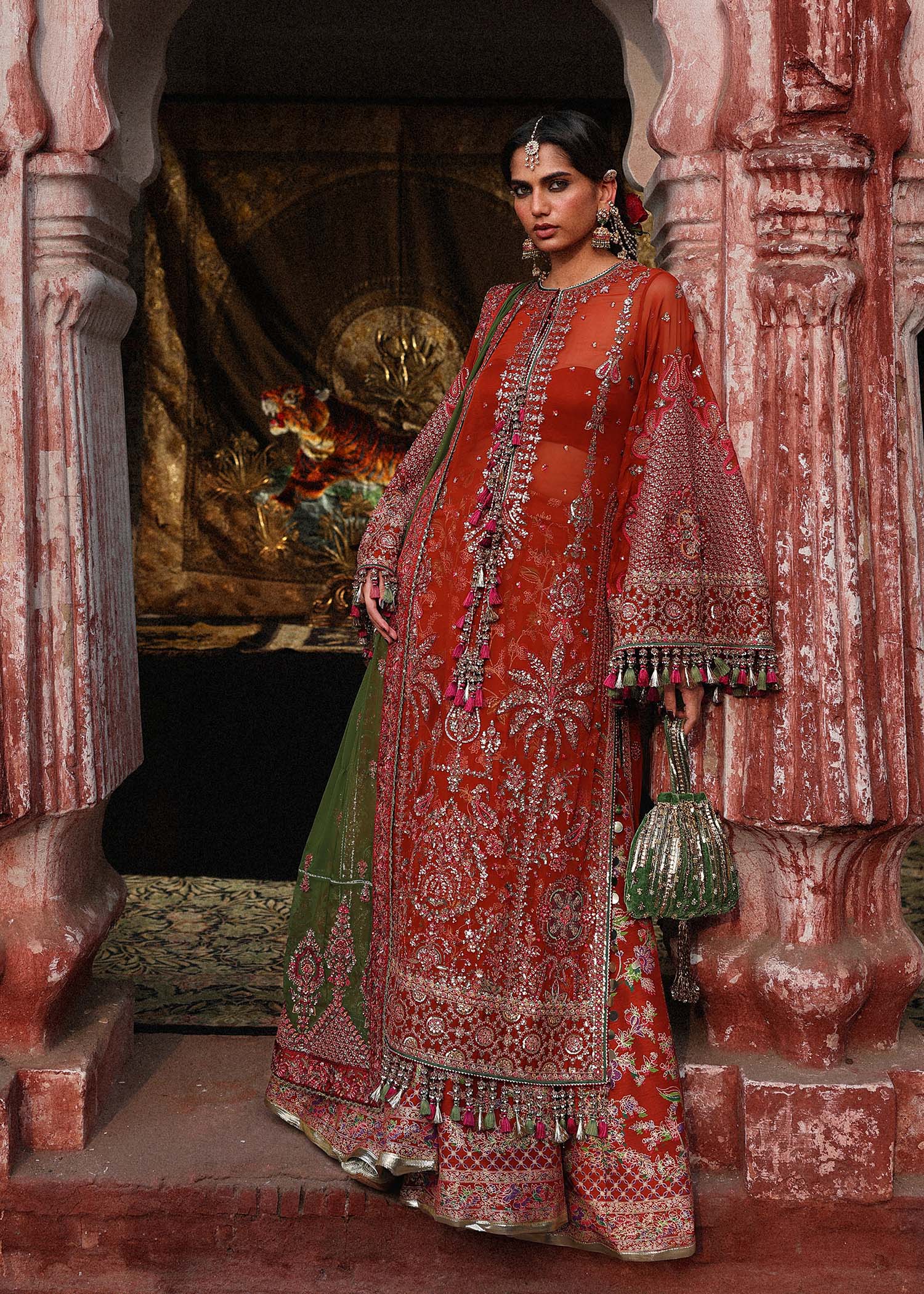 red formal pakistani dresses Latest Crimson Red Pakistani Dress in Long Style Online MEDIUM