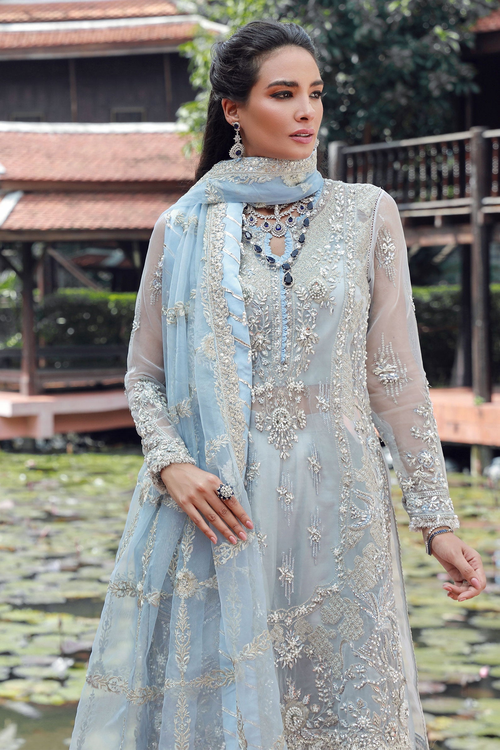 Enaara Blue Organza Pakistani Suit | Exquisite Wedding Wear YourLibaas Enaara Blue Organza Pakistani Suit | Exquisite Wedding Wear YourLibaas