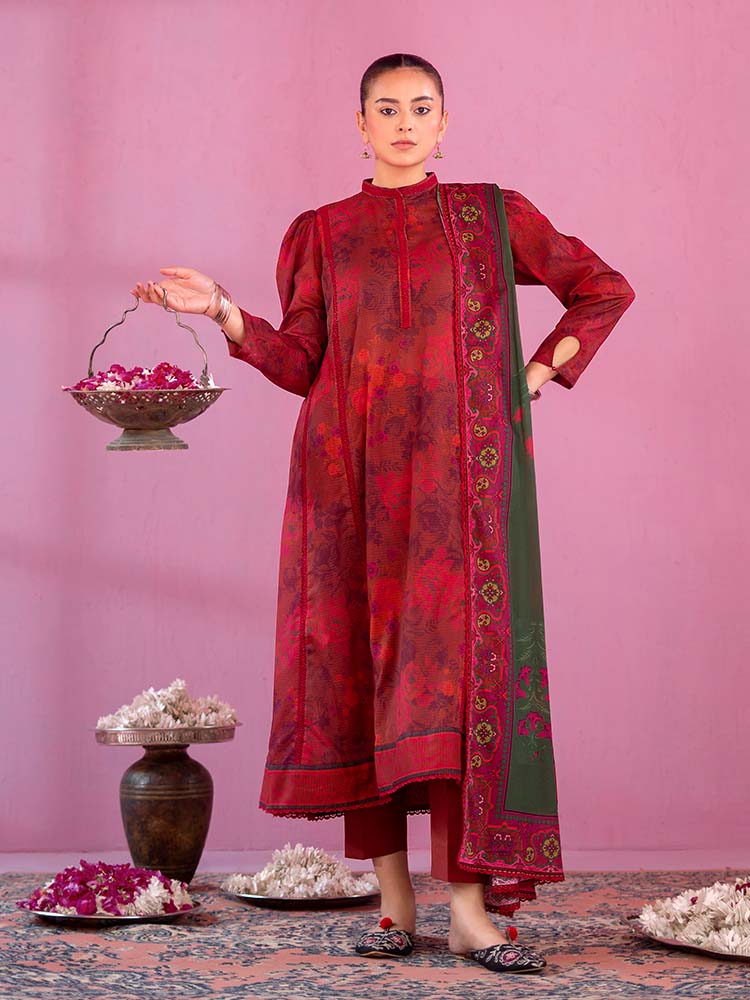 Binaas Gulab Rang Lawn  – D-10