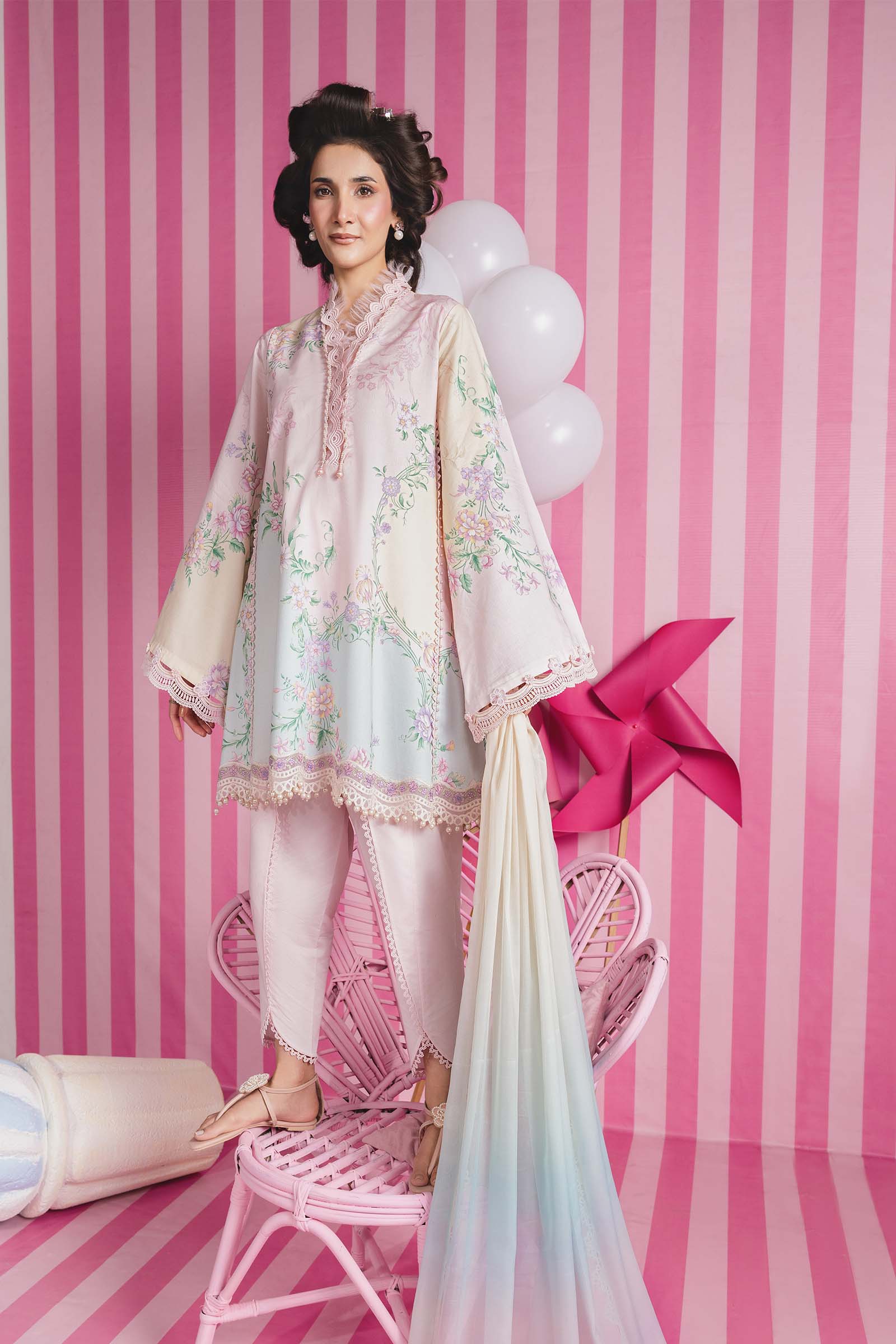 Baby Pink Pakistani Lawn Suit – Printed Summer Dress Material – Casual  Ethnic Wear – YourLibaas