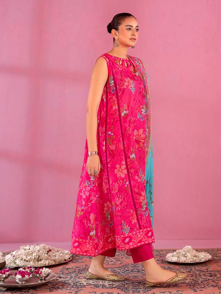 Binaas Gulab Rang Lawn  – D-12