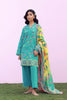 Sahar Mirha Lawn – Teal Meadow
