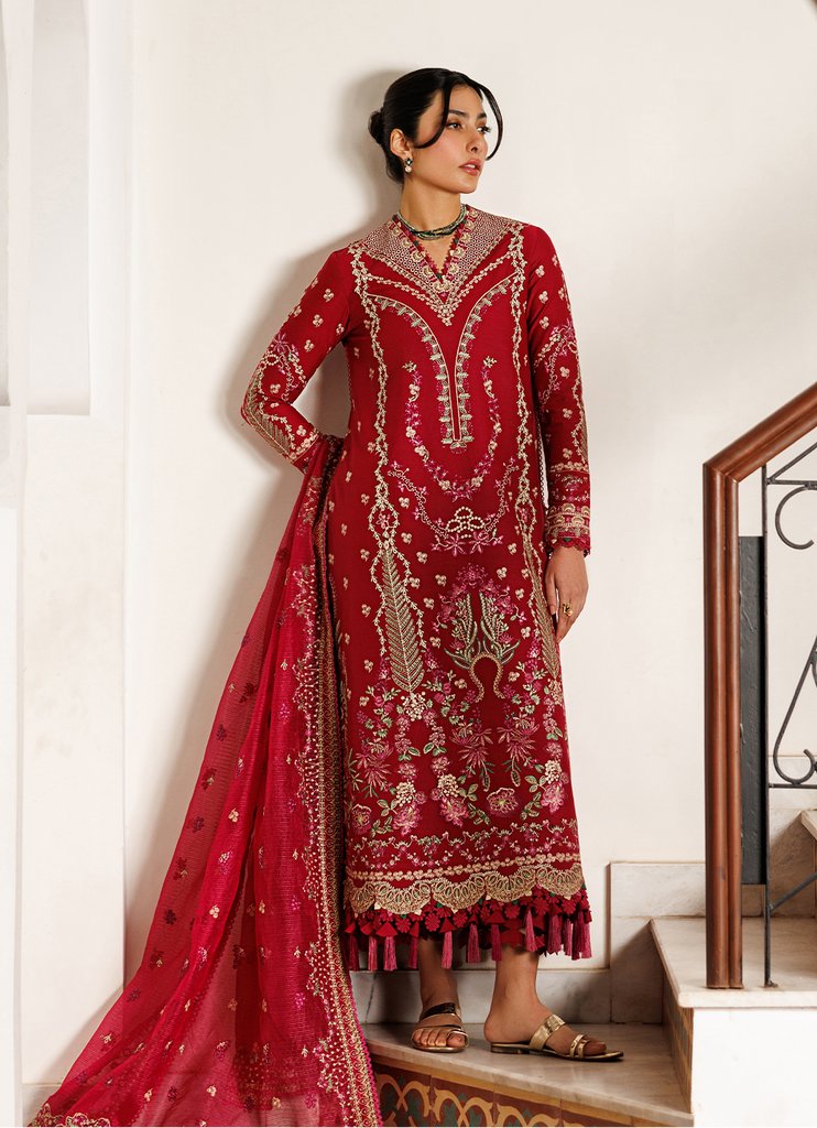 Emaan Adeel Mirabelle Festive Luxury Lawn – GARDENIA GLOW