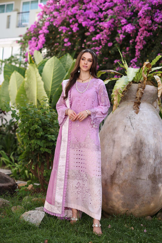 Noor by Saadia Asad Luxury Chikankari Lawn Collection – D9-A Pink ombré