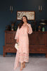 Saadia Asad Eid Luxury Schiffli Laserkari Lawn – D6- Peach