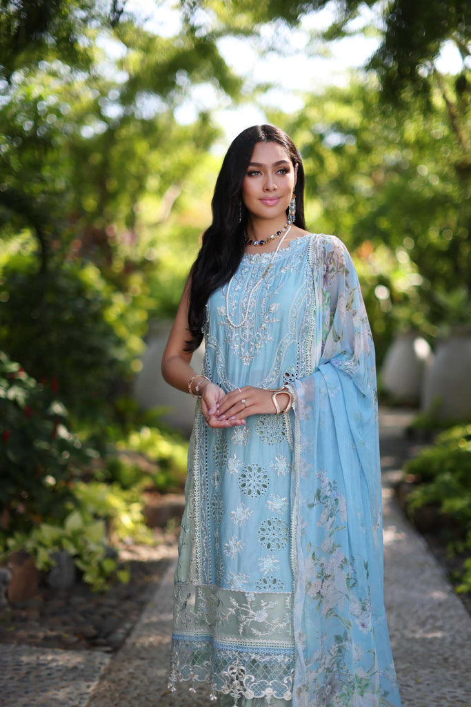 Noor by Saadia Asad Luxury Chikankari Lawn Collection – D2-A Feroze and mint