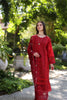 Noor by Saadia Asad Luxury Chikankari Lawn Collection – D2-B deep Red and maroon