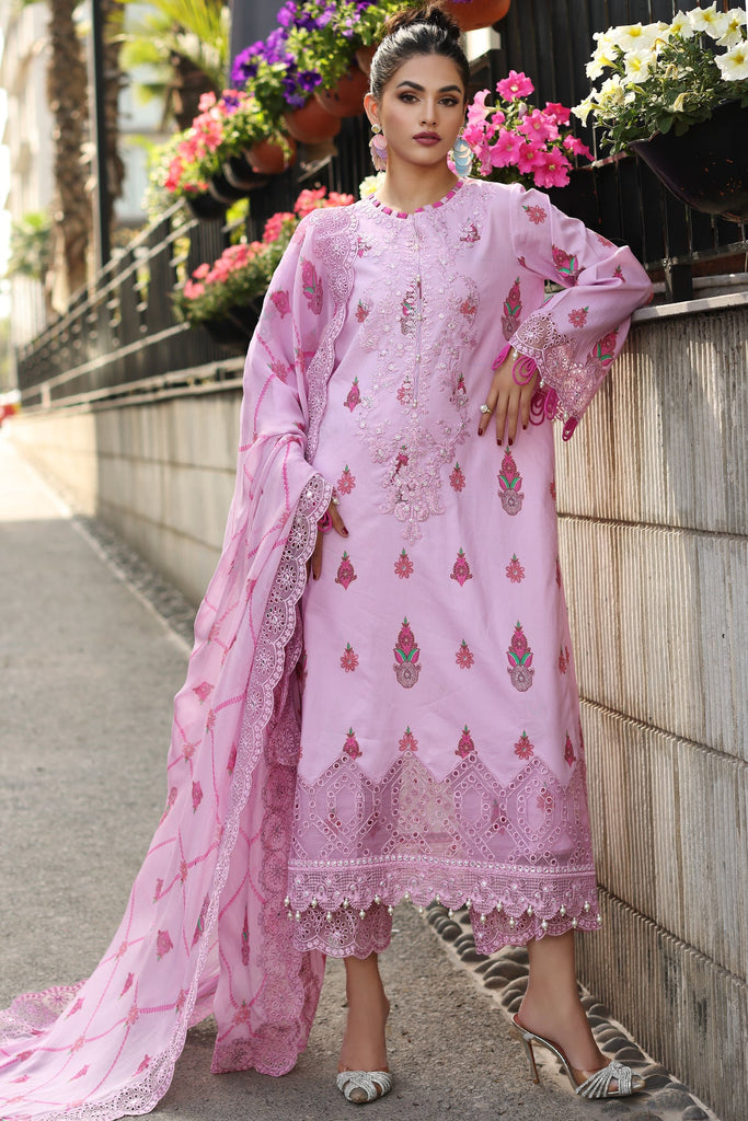 Charizma Rang-e-Bahar – Printed Lawn Shirt with Embroidered Chiffon Dupatta and Trouser CRB4-09