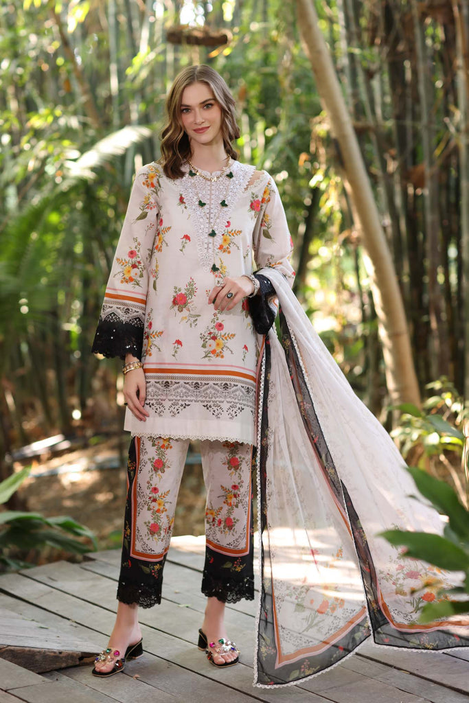 Saadia Asad Noor Eid Luxe Printedkari Lawn – D4-B