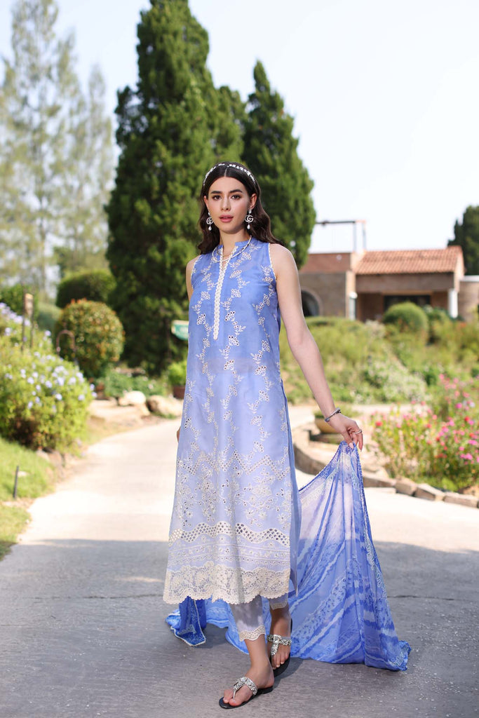 Saadia Asad Noor Eid Luxe Printkari Lawn – D8