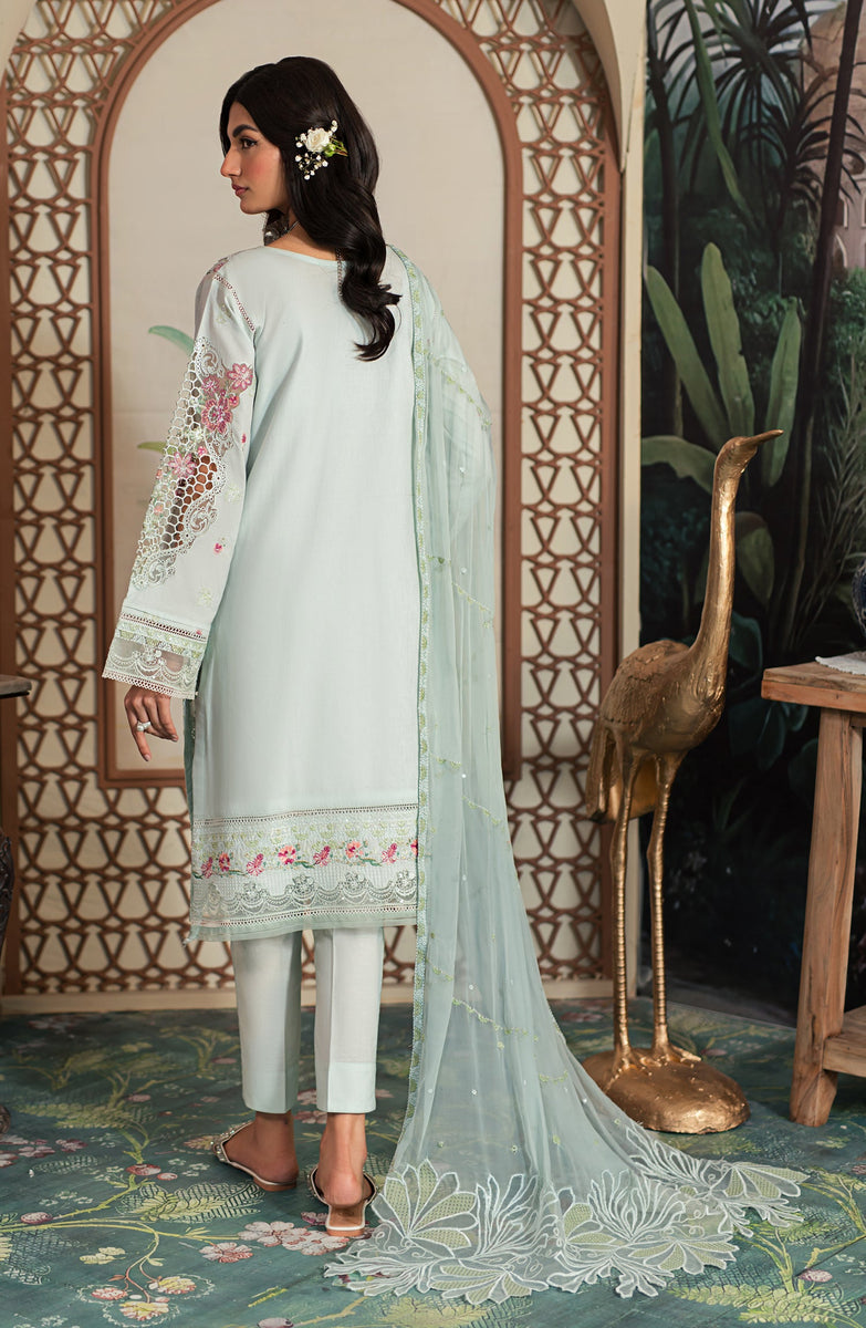 Vogue by Emaan Adeel Embroidered Lawn Suits Unstitched 3 Piece EA21VF 07 PLUM RICH - Festive Collection main image 1