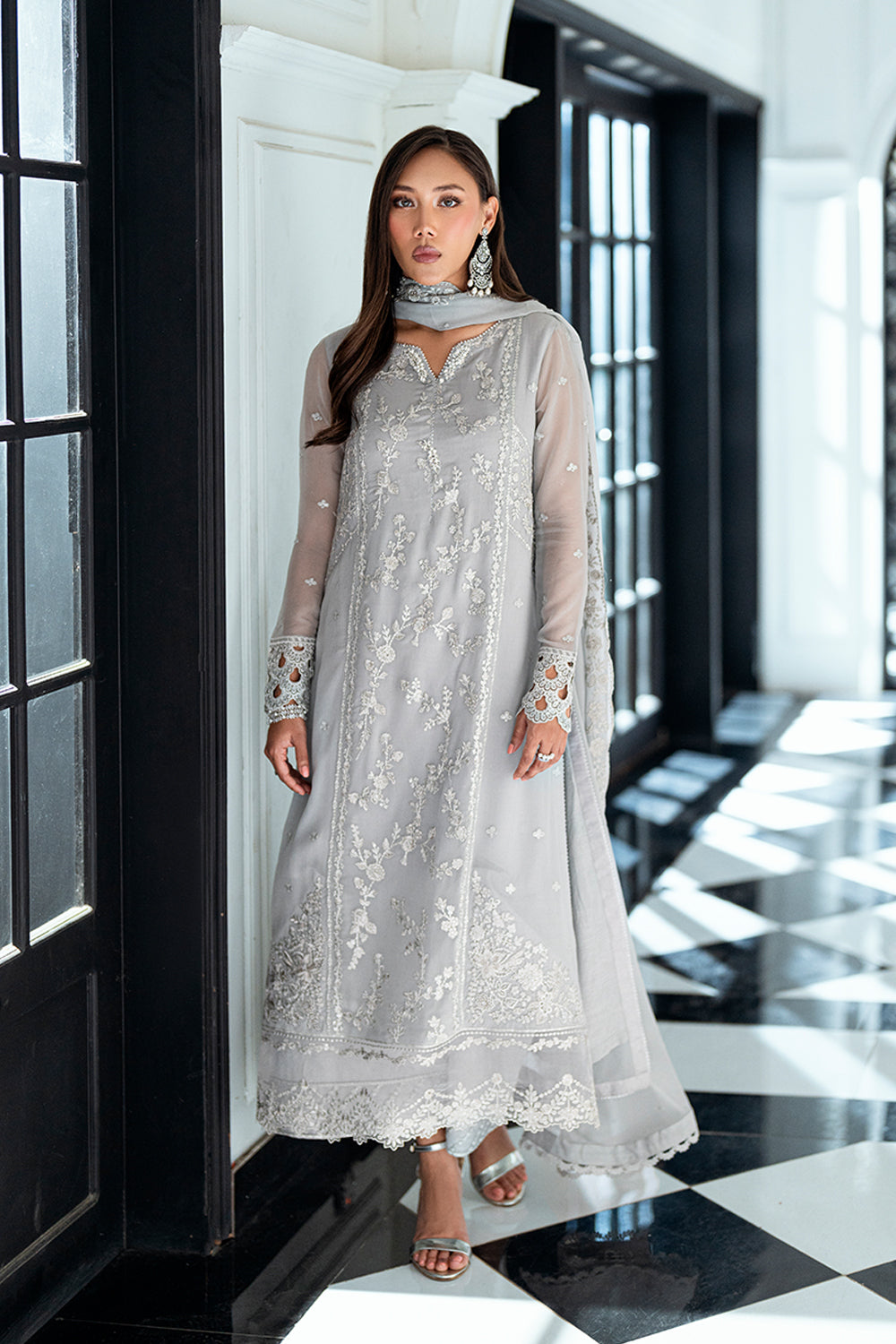 Azure Ensembles Ash Veil Grey Chiffon Pakistani Suit for Eid | Formal Wear YourLibaas Azure Ensembles Ash Veil Grey Chiffon Pakistani Suit for Eid | Formal Wear YourLibaas