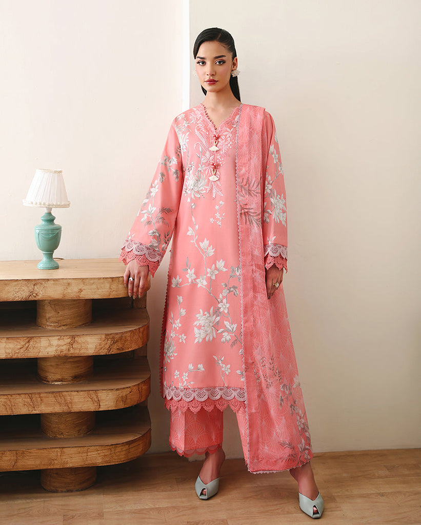 Roheenaz Eclat Garden Printed Lawn – Azalea Grace