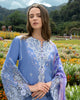 Mushq Hemline Lawn · The Secret Garden – Azure Bloom
