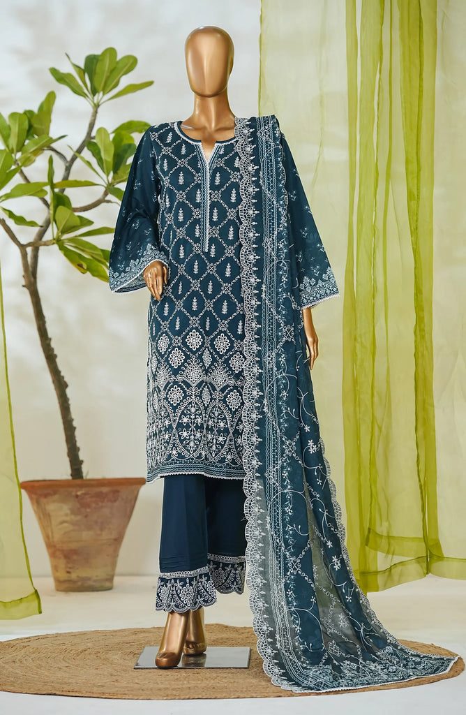 Bin Saeed RTW White & White Embroidered Lawn – 4