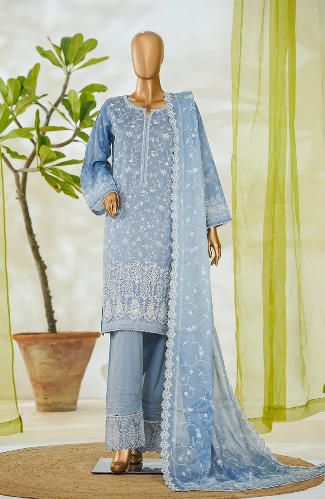 Bin Saeed RTW White & White Embroidered Lawn – 5