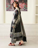 Roheenaz Petals in Print Lawn – Black Petals
